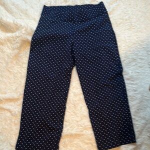 Lands' End Navy Pants with White Dots